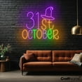 thumbnail image 3 of Craftnamesign 31st October Party Neon Sign, Halloween LED Light For Store Home Wall Art, 3 of 5