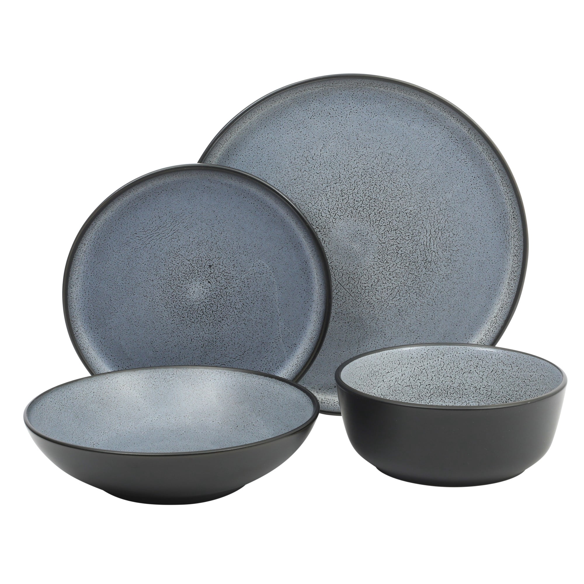 Gibson Elite Tribeca Loft 16-Piece Dinnerware Set - Service for 4 - Matte Blue