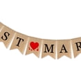 thumbnail image 5 of Wedding Banner-Just Married Banner Burlap Heart Patterns Romantic Wedding Decoration, 5 of 6