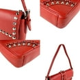 thumbnail image 4 of Pre-Owned PRADA shoulder bag leather metal red silver women's z4894 (Good), 4 of 5