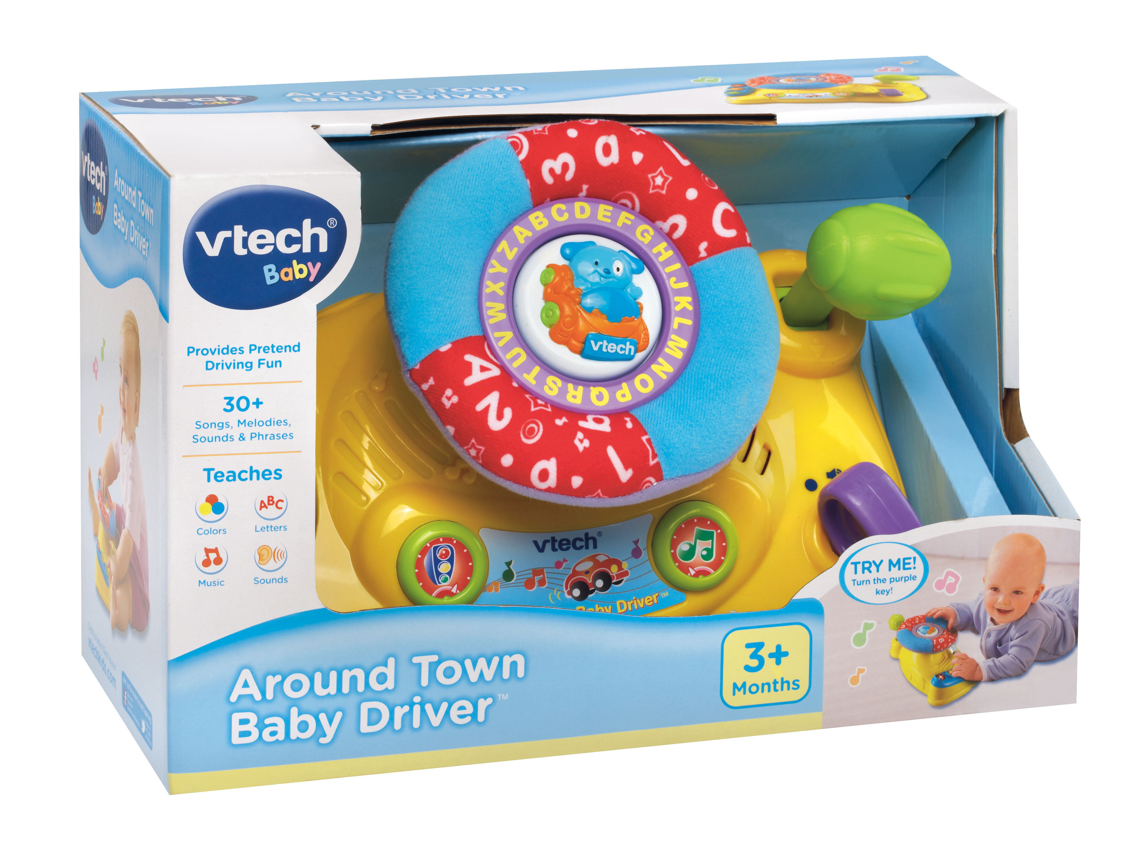 VTech Around Town Baby Driver With Turning Wheel and Gear Shifter