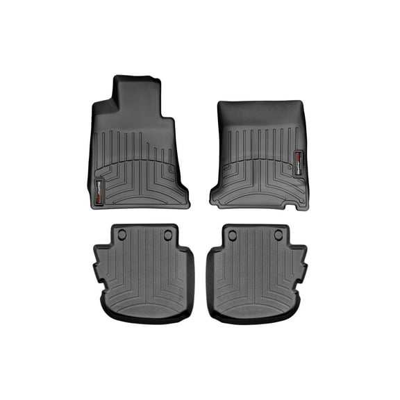 WeatherTech Custom Fit FloorLiners compatible with 2010-2018 Maserati Gran Turismo - 1st & 2nd Row (2-pc. Rear Liner), Black