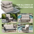 thumbnail image 3 of Bellefurn 4 Piece Outdoor Deep Seat Cushion,22 x 25 Outdoor Chairs Cushions for Patio Furniture Waterproof & Fade Resistant Outdoor Cushions for Wicker Chair,Sofa,Couch, 3 of 10