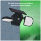 thumbnail image 3 of Yuarrent Luz de pared alimentada por energía Solar, patio giratorio, calle, parque, IP65, lámpara impermeable, pasarela, jardín para Patio exterior, Iluminación y accesorios Yuarrent HA073361-00, 3 of 6