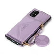 thumbnail image 5 of Wallet Case for Galaxy A51 4G, Detachable Crossbody Lanyard Strap PU Leather+Soft TPU Bumper Magnetic Clasp Back Flip Credit Card Slots Kickstand Cover for Samsung Galaxy A51 4G, Purple, 5 of 9