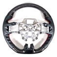 thumbnail image 1 of IKON MOTORSPORTS , Volant Compatible avec Ford Mustang 2018-2023, Kits de Volant en Fibre de Carbone Noire avec Coutures Rouges en Cuir Véritable, 1 of 4