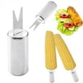thumbnail image 5 of Stainless Steel Corn Cob Holders Skewers for BBQ Camping Picnics Parties Sweetcorn Fruit Food Grilling Accessories, 5 of 8
