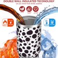 thumbnail image 3 of Leopard Print 30oz Handheld Travel Tumbler with Handle – Double Wall Stainless Steel Insulated Cup, Flip Straw Lid, Leak-Proof & BPA-Free for Hot and Cold Drinks – Durable Coffee & Juice Mug, 3 of 6