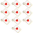 thumbnail image 1 of 10pcs Durable Enamel Poker Card Charms for DIY Jewelry Making – Pendants for Earrings & Necklaces, 1 of 5