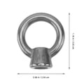 thumbnail image 2 of AURARMLET 10 Pcs Anneaux en Acier Inoxydable Argenté Écrou de Levage Pièces Résistantes à la Corrosion Œillets, 2 of 4