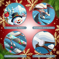 thumbnail image 4 of Cartoon Snowman Christmas Banner Festive Winter Holiday Decoration Colorful Gift Illustration for Christmas Party Indoor Outdoor Celebration, 4 of 8