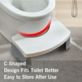 thumbnail image 4 of Portable Squat Toilet Potty Stool Foldable 7" Plastic Step Stool for Adults,White, 4 of 6