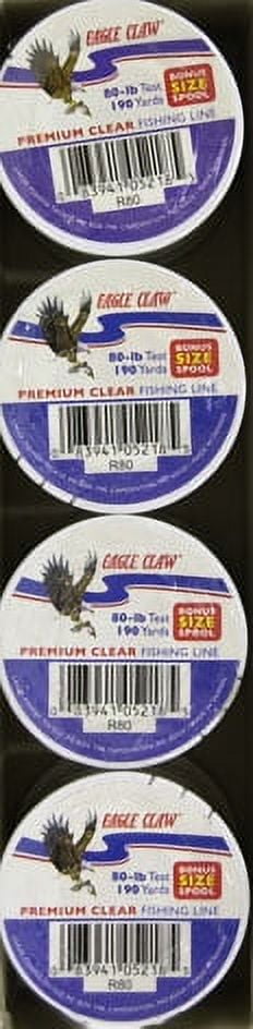 Eagle Claw 6 lb. Monofilament Premium Fishing Line, Clear, 1900 yd. 
