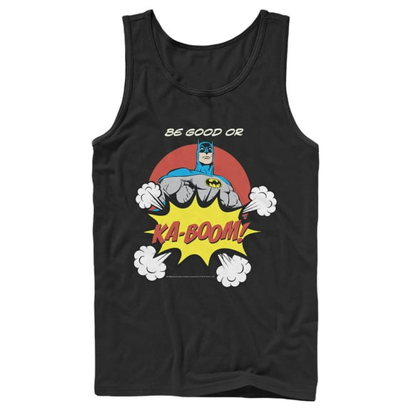 Men's Batman Be Good or Kaboom Tank Top Black X Large