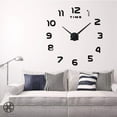 thumbnail image 2 of Luxtrada Frameless Wall Clock, Large Modern 3D Mirror Wall Clock Mute Diy Wall Stickers For Living Room Bedroom Home Decoration (Black), 2 of 8