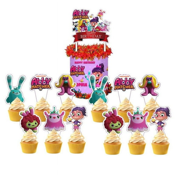 Abby Hatcher Cake Topper CupcakeS Set Birthday Party Supplies Decoration Decor Kit