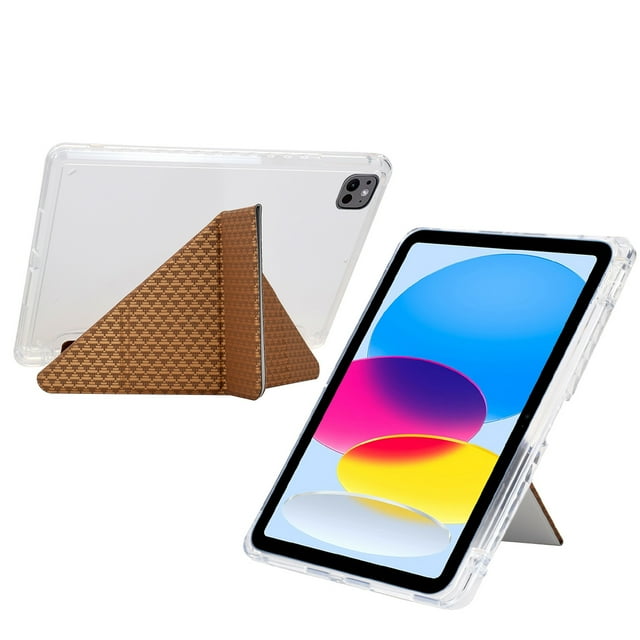FOXDOCK Tablet Case for iPad Pro 12.9 – Clear Acrylic Back, Auto Sleep/Wake, Tri-Fold Stand, Full Protection Tablet Cover