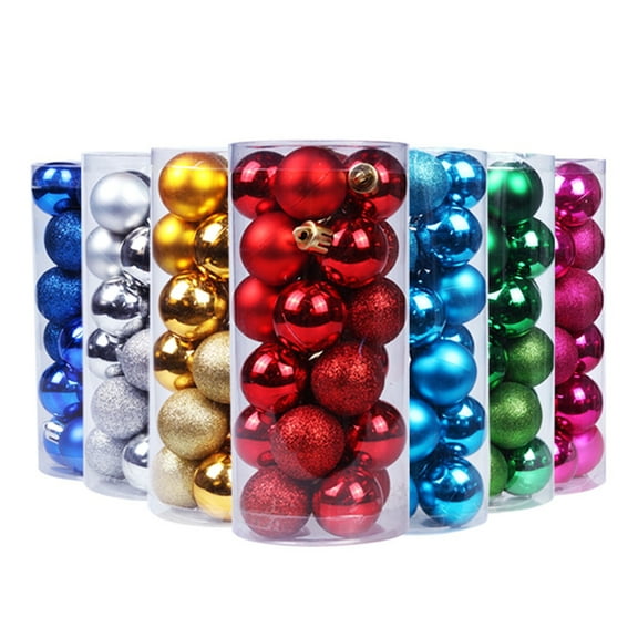 Bobasndm 24Pcs 1.2" Shatterproof Christmas Sphere for Christmas Tree Decorations, Christmas Spheres Ornaments Celebration Wedding Party Decorations Sphere Christmas Ornaments