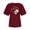 #236-Wine, variant on Xuyuer Women's Lover Printed T-shirt Round Neck Short Sleeved Top