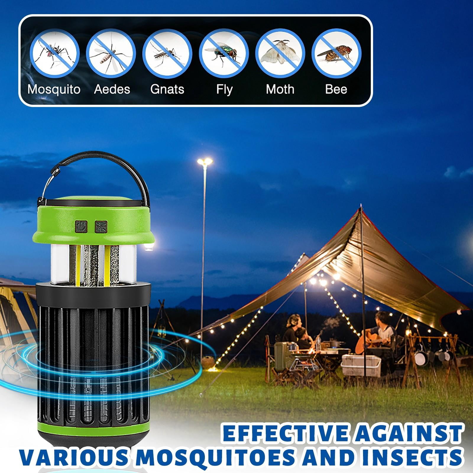 2 in 1 Rechargeable Mosquito Zapper Lantern, Green Portable Bug Zapper Camping Lantern for Outdoor Camping Hiking Backyard Patio Home Use, Shop Now