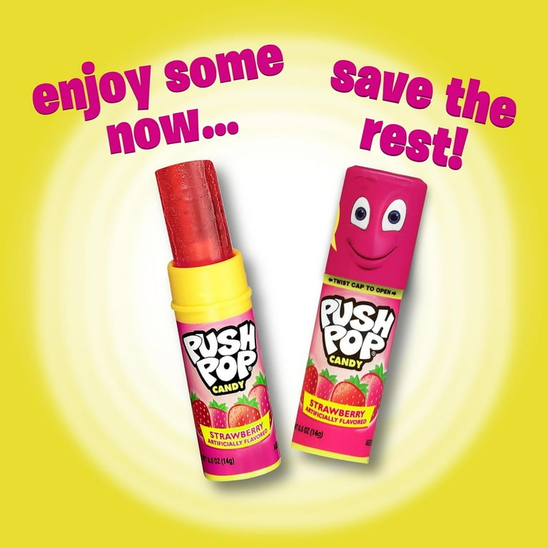 Topps Push Pop Fruit Frenzy Candy - 24 Pieces/Pack, 2 Pack