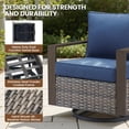 thumbnail image 4 of Giantfurnni 4 Pieces Patio Furniture Sets with Fire Pit Table,Swivel Chairs and Sofa,Patio Conversation Sets for Porch Deck Garden Backyard, 4 of 13