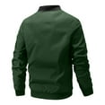 thumbnail image 5 of Maoxin Jackets for Men New Solid Color Stand-up Collar Casual Large Size Thin Jacket Long-sleeved Jacket Army Green 3XL, 5 of 7