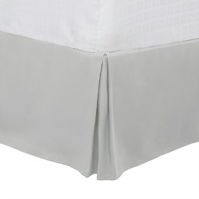Unique Bargains Jupe de Lit Plissée Brossée Durable Classique Ajustée Volantée Unie Retombée de 16 Pouces