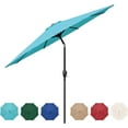 thumbnail image 1 of Simple Deluxe 9ft Outdoor Market Table Patio Umbrella with Button Tilt and Crank, Large Sun Umbrella with Sturdy Pole& Fade Resistant Canopy, Turquoise, 1 of 6