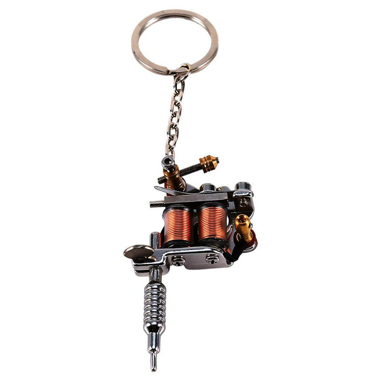 Mini Tattoo Machine Key Chains, Mini Gun Keychain Keyring