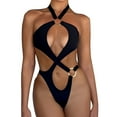 thumbnail image 1 of Gibobby Women Two Piece Bikini Swimsuit Sexy Bathing Suits Halter Triangle Tops String Bikini Sets(Black,XL), 1 of 9