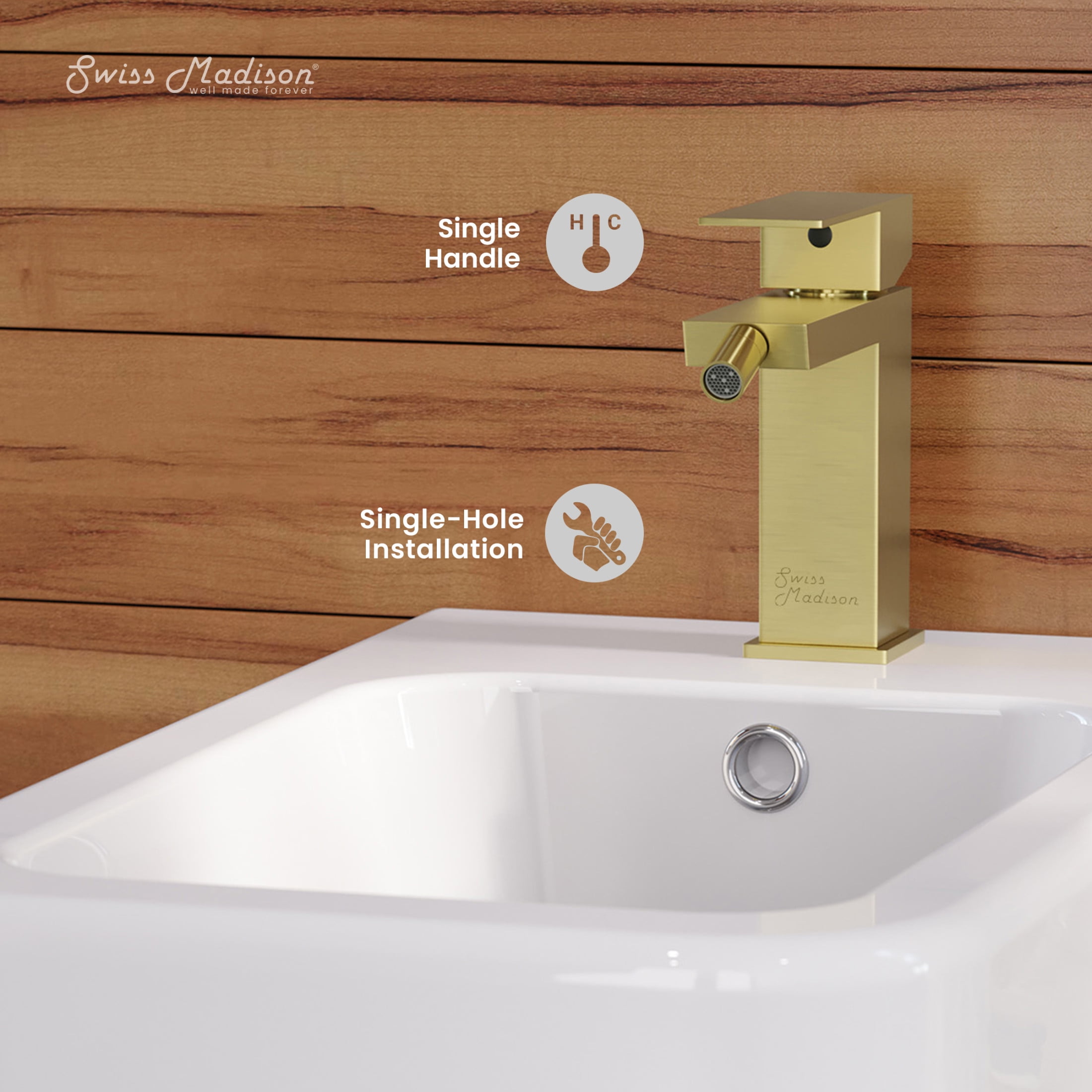 Concorde Bidet Faucet in Brushed Gold