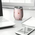thumbnail image 3 of 12oz Stemless Wine Tumblers Strawberry Plants Fruit Vacuum Insulated Stainless Steel Travel Tumbler Cups Mug with Lid and Straw for Champaign,Cocktail,Beer with Cleaning Brush, 3 of 5