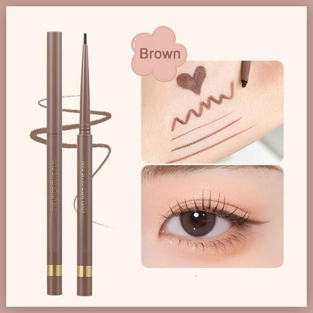 Xihbxyly Delineador de Ojos En Gel Fino, Plástico, Diseño Giratorio, Fórmula Resistente Al Agua, Tres Tonos, Ojos Definidos y Reflejos Naturales, Imprescindible En Maquillaje, Larga Duración.