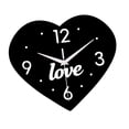 thumbnail image 4 of Reloj de pared con forma de corazón, decoración para el hogar, adorno de pared minimalista, moderno y creativo. Negro, 4 of 8