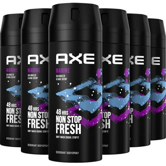 Axe Marine Deodorant Body Spray For Men 150ml / Pack of 6