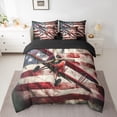 thumbnail image 2 of Manfei American Flag Pattern 7-Piece Twin Bedding Sets,Ancient Aircraft Airplane Bedding Comforter Set,Red White Blue Sheet Sets For Bots Teens,Luxury Bedroom Decor Reversible, 2 of 8