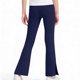 thumbnail image 5 of Pantalones de yoga acampanados de color liso para niñas, con bolsillos y cintura elástica, de poliéster, tallas medianas y grandes., 5 of 9