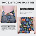 thumbnail image 6 of Pioneer Flower Floral Print Pattern Apron for Women and Men, Cotton Linen Waterproof with Pockets, Adjustable, 33x27 Inch for Kitchen, Gardening, BBQ, Salon, 6 of 6