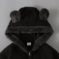 thumbnail image 3 of WIBACKER 1-6T Baby Boys Fleece Jacket Kid Girls Zip Up Hoodies Fall Winter Bear Ear Coats Toddler Outerwear, 3 of 9