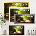 thumbnail image 4 of Sunrise Glow Through The Spring Trees 32 in x 24 in Framed Painting Canvas Art Print, by Designart, 4 of 4