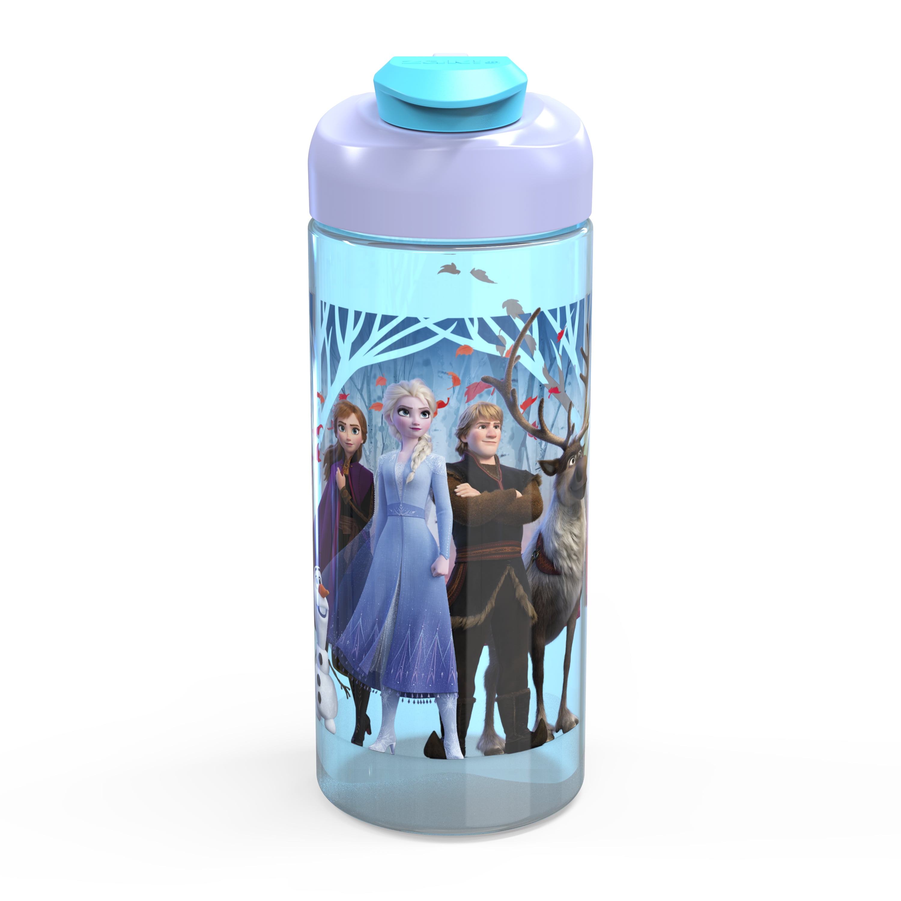 New Disney Store Frozen Fever Elsa Anna Plastic Snack Drink Bottle BPA Free 
