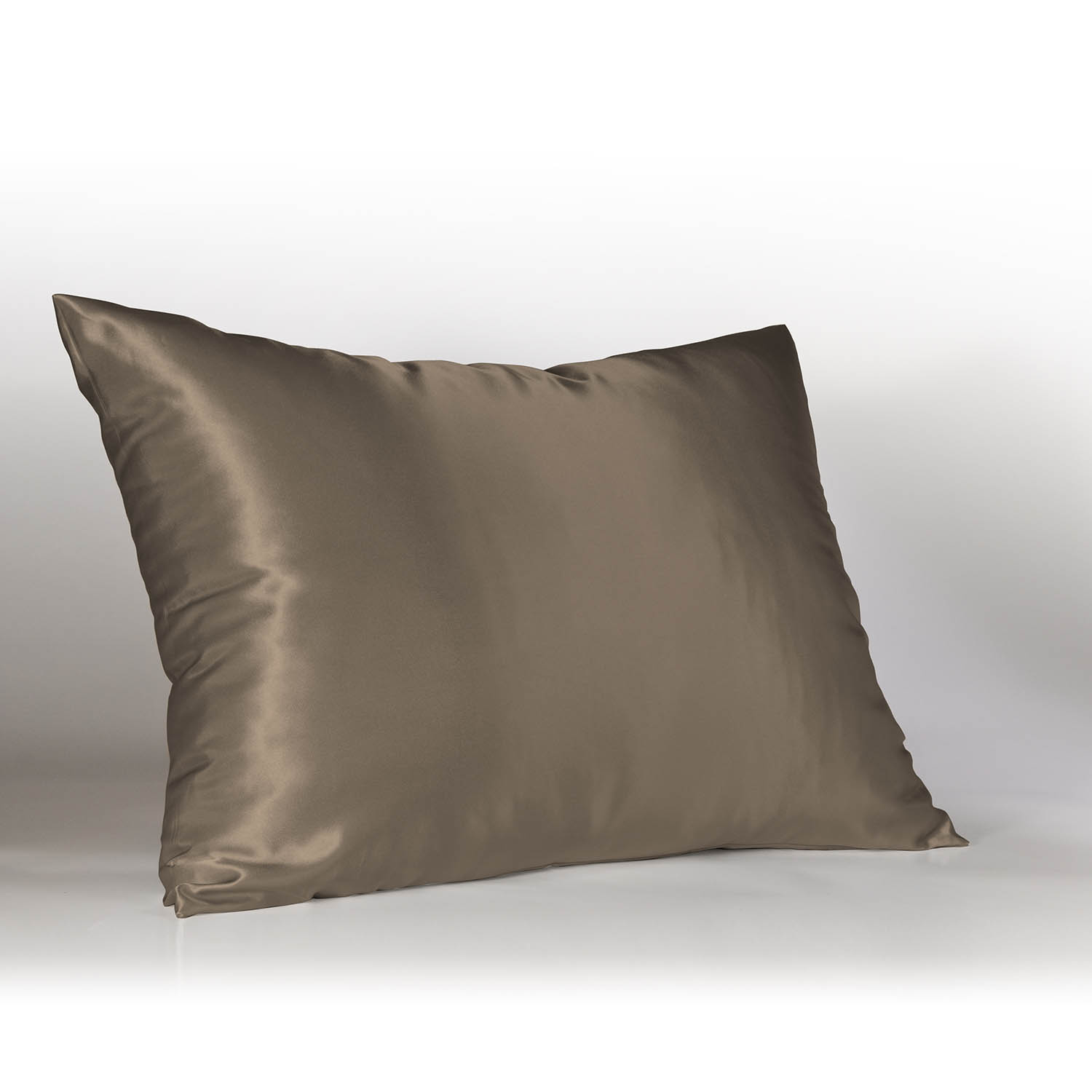 Sweet Dreams Luxury Satin Pillowcase with Zipper, Standard Size, Pewter