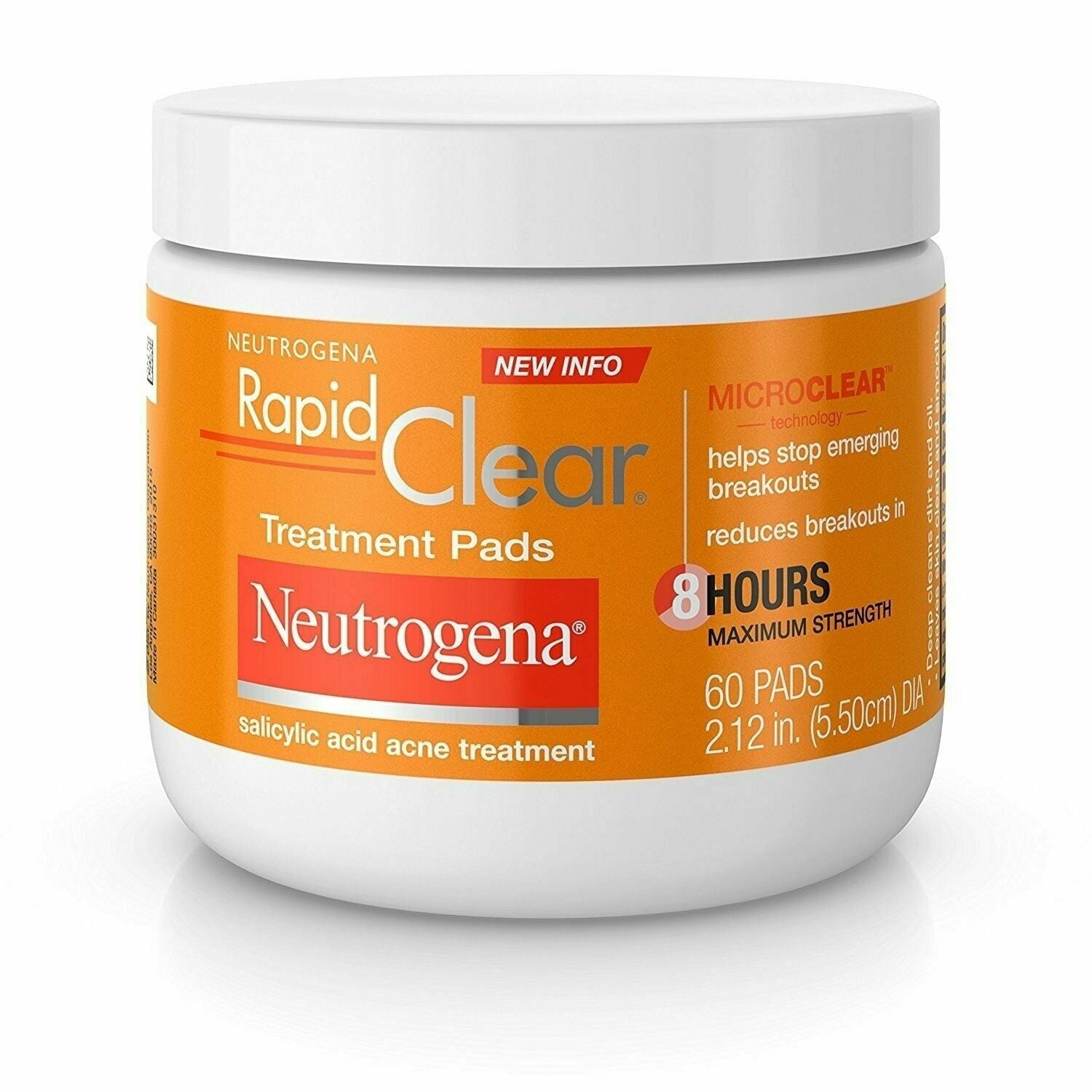 Neutrogena Rapid Clear Maximum Strength Acne Treatment Pads 60 ct, 2-Pack
