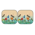 thumbnail image 7 of Haiem Colorful Plants And Insects Windshield Sun Shade: Universal Foldable 2-Piece Car Front Window Sunshade - Blocks Uv Rays, And Reduces Heat,Essential Car Accessory Medium, 7 of 7