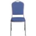 thumbnail image 3 of HERCULES Series Crown Back Stacking Banquet Chair in Burgundy Fabric - Gold Frame, 3 of 9