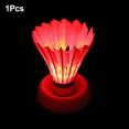 thumbnail image 1 of 1PC LED Night Luminoust Badminton Beatable Durable Training Special Badminton Outdoor Sports Entertainment Goose Feather Ball Red, 1 of 6