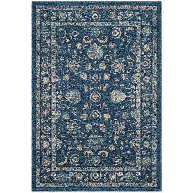 Safavieh Carmel 9' X 12' Power Loomed Rug in Navy and Beige