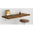 thumbnail image 2 of MCC Wall Mounted Floating Desk Folding Table for Small Spaces Kitchen Counter, Laundry Shelf, Computer Workbench for Wall, Fold Down Desk and Free Spirit Level Gift, 2 of 5
