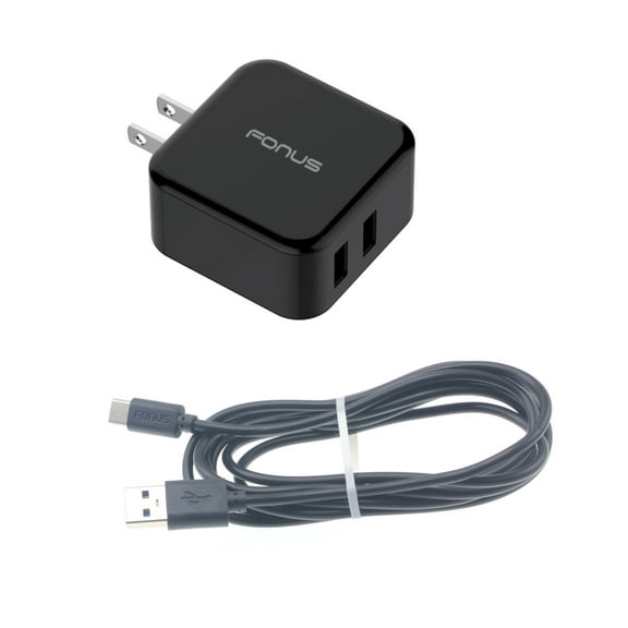 30W Quick Home Charger for Google Pixel 6a/6/Pro Phones - 6ft USB Cable 2-Port USB Power Cord Travel Wall for Google Pixel 6a/6/Pro Models